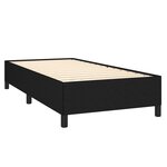 vidaXL Sommier à lattes de lit avec matelas Noir 100x200 cm Tissu