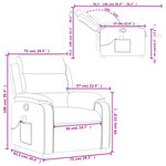 vidaXL Fauteuil de massage inclinable Gris foncé Tissu