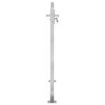 vidaXL Portail de jardin 100x100 cm acier inoxydable