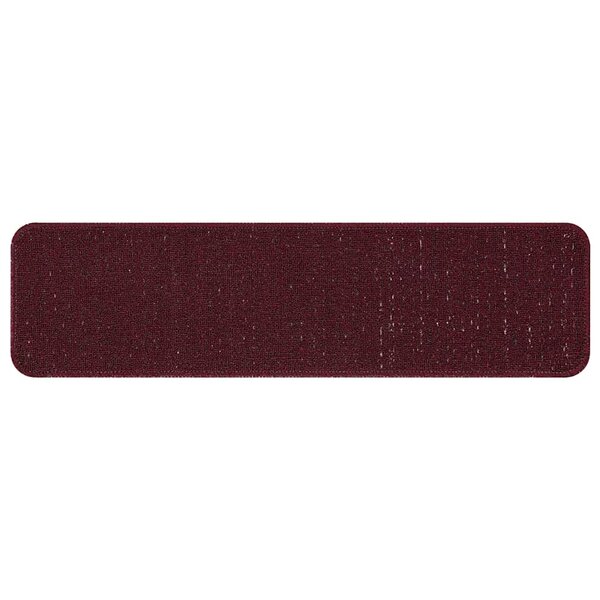 Tapis d'escalier vidaXL avec dos en latex Bourgogne 20x75 cm