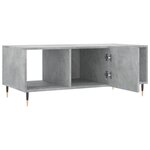vidaXL Table basse gris béton 102x50x40 cm bois d'ingénierie