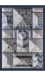 Tapis de salon CORDOUE 80 x 150 cm - Bleu