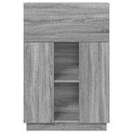 vidaXL Bureau d'écriture Gris Sonoma Gris Bois d'ingénierie Grand