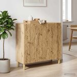 vidaXL Buffet Chêne artisanal 89 x 34 5 x 80 cm Bois d'ingénierie