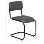 Vidaxl chaises de salle à manger 6 pièces gris cuir véritable