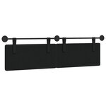 vidaXL Tête de lit suspendue Noir Simili cuir