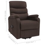 vidaXL Fauteuil de massage Marron Tissu