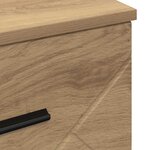 vidaXL Cabinet de chevet avec tiroir chêne artisanal 38 x 38 x 66 cm