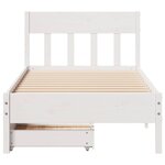 vidaXL Cadre de lit sans matelas blanc 75x190 cm bois de pin massif