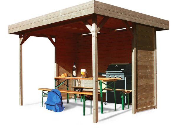 Kiosque en bois "Regensburg" - 6 m² - 3.44 x 2.59 x 2.23 m - 19 mm