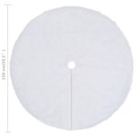 vidaXL Jupe de sapin de Noël Blanc 150 cm Fausse fourrure