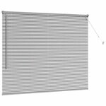 vidaXL Store de Fenêtre avec des rideaux Manuel Argent Aluminium