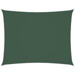 vidaXL Voile de parasol tissu oxford rectangulaire 3x4 m vert foncé