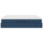 vidaXL Lit avec rangement et matelas Bleu 180 x 200 cm Polyester