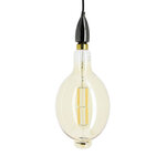 Ampoule led giant (bt180) / vintage au verre ambré  dimmable  culot e27  8w cons. (60w eq.)  800 lumens  lumière blanc chaud