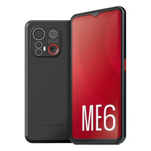 Emporia ME.6 noir  téléphone pour seniors  50 MP  6 58 pouces  Android  128 Go