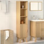 vidaXL Cabinet de salle de bain avec étagère Marron 35 x 30 x 159 cm