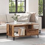 vidaXL Table basse Bois ancien 90 x 49 x 45 cm Bois d'ingénierie