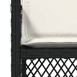 vidaXL Chaises de jardin lot de 4 avec coussins noir résine tressée