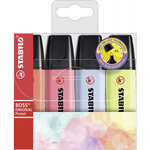 4 surligneurs - STABILO BOSS ORIGINAL - Couleurs pastel