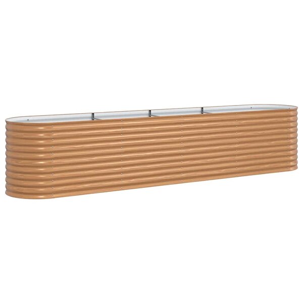vidaXL Jardinière surélevée Marron 400 x 80 x 81 cm Acier