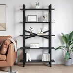 vidaXL Étagère Chêne noir 100 x 33 5 x 178 cm Bois d'ingénierie