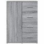 vidaXL Buffets 2 Pièces sonoma gris 59x39x80 cm bois d'ingénierie