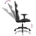 vidaXL Chaise de jeu Noir et gris Similicuir