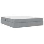 vidaXL Lit avec rangement et matelas Gris clair 160 x 200 cm Polyester