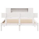 vidaXL Lit bibliothèque sans matelas blanc 120x190 cm bois pin massif