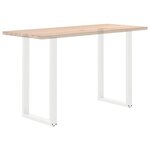 vidaXL Pieds de table de bar en U 2 pièces blanc 60 x (100-101) cm acier