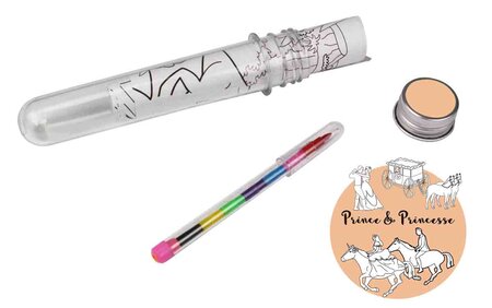 Kit 4 coloriages enfant avec crayon 30x11,5 cm Princesse - MegaCrea DIY