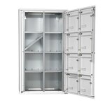 Bloc collectif Leabox  2x4  grade 3  simple face  Extérieur  fixation murale  Blanc neige RAL 9016 finition brillante