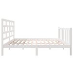 vidaXL Cadre de lit sans matelas blanc bois massif 140x190 cm