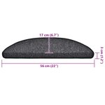 vidaXL Tapis d'escalier 30 Pièces anthracite 56x17x3 cm