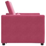 vidaXL Canapé Lit Simple Rouge bordeaux 90 x 165 x 87 cm Velours