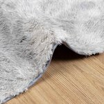 vidaXL Tapis shaggy à poils longs NAVARRA gris argenté 80x150 cm