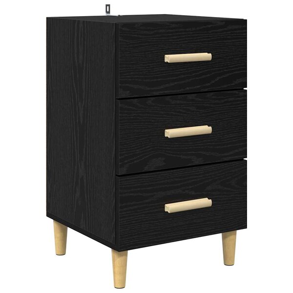 vidaXL Cabinet de chevet Chêne noir 40 x 40 x 66 cm Bois d'ingénierie