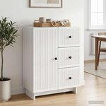 vidaXL Buffet Blanc brillant 66 x 34 5 x 90 cm Bois d'ingénierie