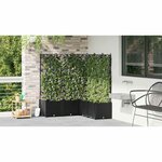 vidaXL jardinière avec treillis 5 Pièces noir 120x120x143 cm