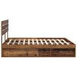 vidaXL Cadre de lit Bois ancien 200 x 200 cm Pin massif