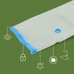 Pack and Move - Lot 12 Housses Rangement Sous Vide - Taille S 50 x 70 cm - Sac de Compression - Vêtements Pull Hiver - Petit Format - Fermeture Zip