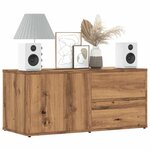 vidaXL Meuble TV chêne artisanal 80x34x35 5 cm bois d'ingénierie