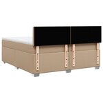 vidaXL Sommier à lattes de lit avec matelas Cappuccino 200x200 cm