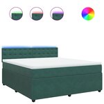 vidaXL Sommier à lattes de lit et matelas Vert foncé 180x200cm Velours