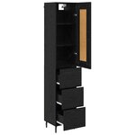 vidaXL Haut Armoire Chêne noir 34 5 x 34 x 180 cm Bois d'ingénierie