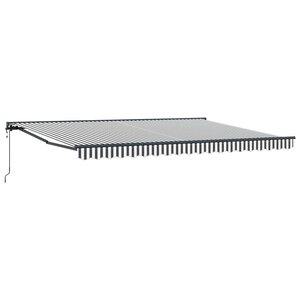 vidaXL Auvent rétractable électrique Anthracite et blanc 5 × 3 5 m