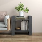 vidaXL Bibliothèque/Séparateur de pièce Gris 60x35x57 cm Pin massif