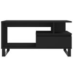 vidaXL Table basse Noir 90x49x45 cm Bois d'ingénierie