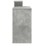 vidaXL Bureau gris Effet béton Panneau de particules Moyen Rangement